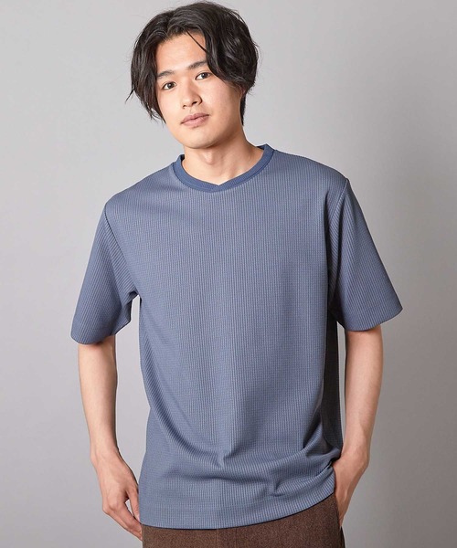 ジャガードストライプTシャツ セール】ジャガードストライプTシャツ（Tシャツ/カットソー