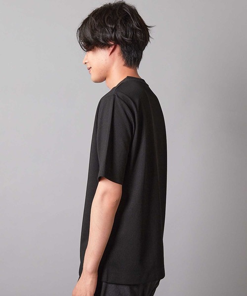 UNION STATION(ユニオンステーション)の「ジャガードストライプTシャツ(Tシャツ/カットソー・メンズ・ブラック/ブルー/ホワイト/ブラウン・M/L/LL)」の21枚目の写真