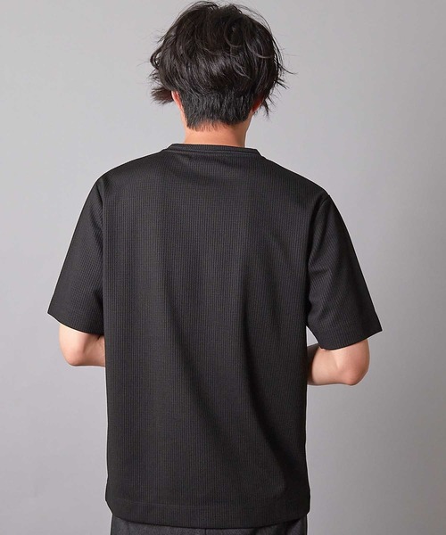 UNION STATION(ユニオンステーション)の「ジャガードストライプTシャツ(Tシャツ/カットソー・メンズ・ブラック/ブルー/ホワイト/ブラウン・M/L/LL)」の20枚目の写真