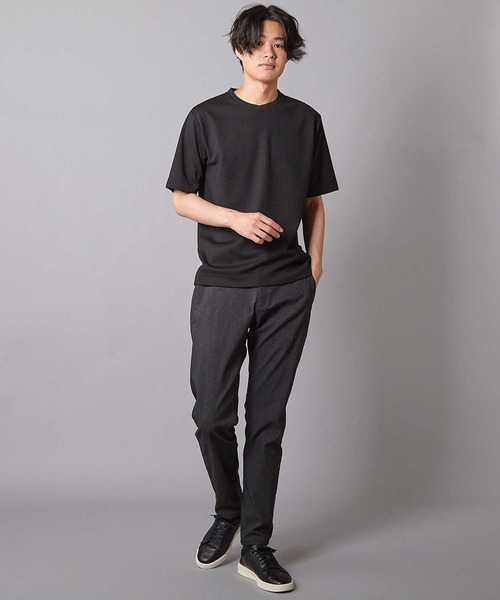 UNION STATION(ユニオンステーション)の「ジャガードストライプTシャツ(Tシャツ/カットソー・メンズ・ブラック/ブルー/ホワイト/ブラウン・M/L/LL)」の18枚目の写真