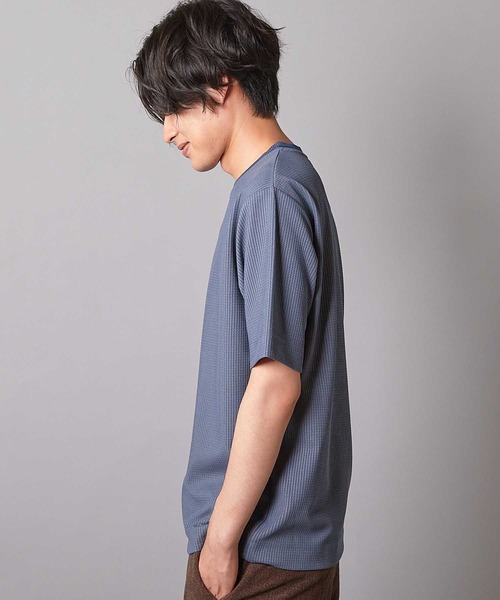 ジャガードストライプTシャツ セール】ジャガードストライプTシャツ（Tシャツ/カットソー