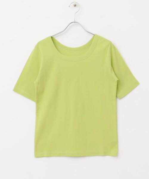 URBAN RESEARCH ROSSO WOMEN(アーバンリサーチ ロッソ)の「接触冷感強撚コットン2WAYカットソー(Tシャツ/カットソー・レディース・オフホワイト/グリーン系その他/ブラック・36/38)」の11枚目の写真