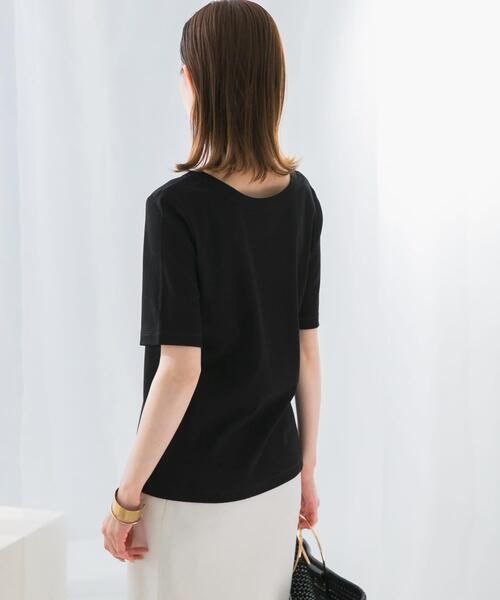 URBAN RESEARCH ROSSO WOMEN(アーバンリサーチ ロッソ)の「接触冷感強撚コットン2WAYカットソー(Tシャツ/カットソー・レディース・オフホワイト/グリーン系その他/ブラック・36/38)」の17枚目の写真