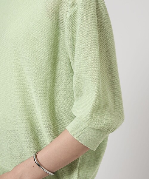 セール】シャーリー Vネック ショートスリーブ ニット プルオーバー