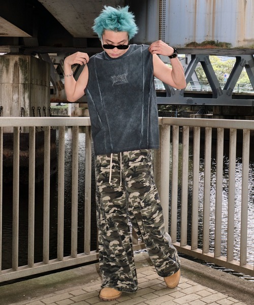 SHORT ROUND（ショートラウンド）の「SHORT ROUND/コールドダイスウィッチングロゴノースリーブ（Tシャツ/カットソー・メンズ・スミクロ/グレー・MEDIUM/LARGE）」の18枚目の写真