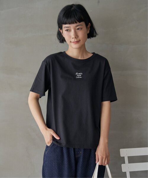 LBC(エルビーシー)の「ミニロゴ刺繍Tシャツ(Tシャツ/カットソー・レディース・ブラック/モカ/ブルー/グリーン/ホワイト・M/L)」の10枚目の写真