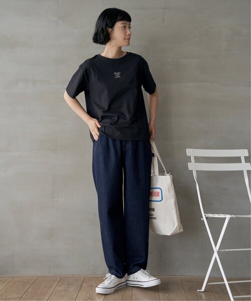 LBC(エルビーシー)の「ミニロゴ刺繍Tシャツ(Tシャツ/カットソー・レディース・ブラック/モカ/ブルー/グリーン/ホワイト・M/L)」の14枚目の写真