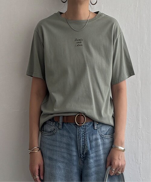 LBC(エルビーシー)の「ミニロゴ刺繍Tシャツ(Tシャツ/カットソー・レディース・ブラック/モカ/ブルー/グリーン/ホワイト・M/L)」の18枚目の写真