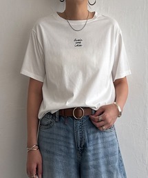 ミニロゴ刺繍Tシャツ