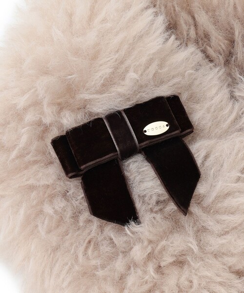 TOCCA（トッカ）の「VELVET RIBBON FURTIPPET ティペット（マフラー・レディース・ベージュ系/ブルー系・F）」の7枚目の写真