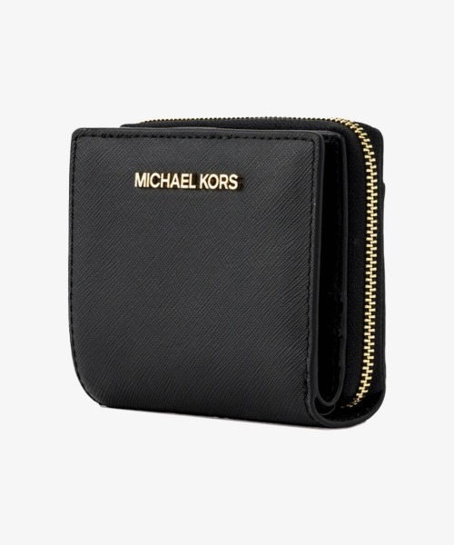MICHAEL KORS(マイケルコース)の「JET SET TRAVEL ビルフォールド ジップアラウンド チャーム ウォレット ミディアム(財布・レディース・ブラック・FREE)」の4枚目の写真