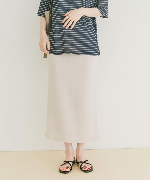 ITEMS URBANRESEARCH（アイテムズ アーバンリサーチ）の「ポンチストレートスカート（スカート・レディース・ミント/ホワイト系その他/チャコールグレー・FREE）」の2枚目の写真