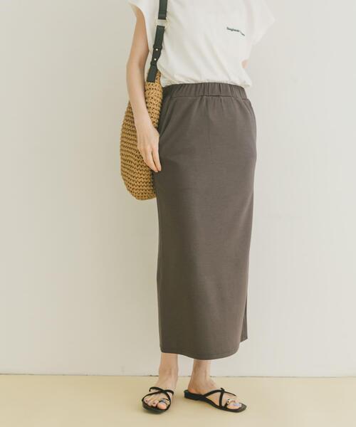 ITEMS URBANRESEARCH（アイテムズ アーバンリサーチ）の「ポンチストレートスカート（スカート・レディース・ミント/ホワイト系その他/チャコールグレー・FREE）」の16枚目の写真