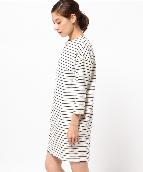 koe（コエ）の「ボーダーポンチコクーンワンピース（ワンピース・レディース・杢グレー/アイボリー・MEDIUM/SMALL/LARGE）」の8枚目の写真
