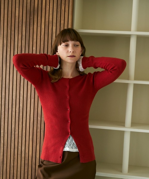 2WAYリブカーディガン（カーディガン/ボレロ）｜Shelly island