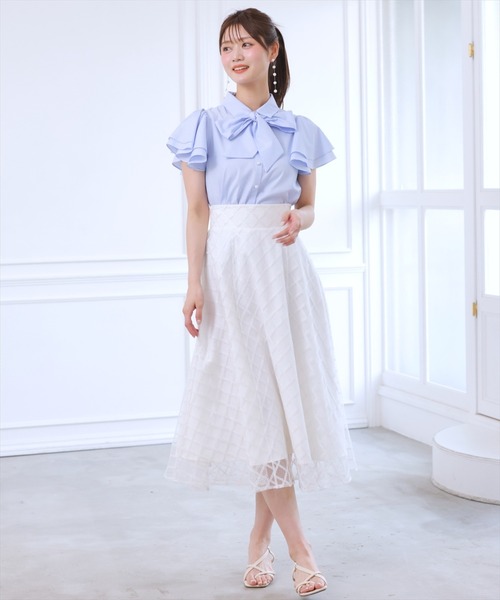 WILLSELECTION（ウィルセレクション）の「フレアスリーブリボンタイブラウス（シャツ/ブラウス・レディース・オフホワイト/ピンク/ブルー系その他・FREE）」の20枚目の写真