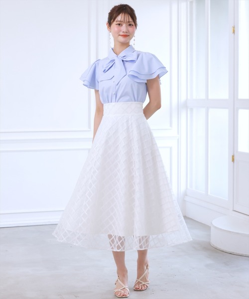 WILLSELECTION（ウィルセレクション）の「フレアスリーブリボンタイブラウス（シャツ/ブラウス・レディース・オフホワイト/ピンク/ブルー系その他・FREE）」の19枚目の写真