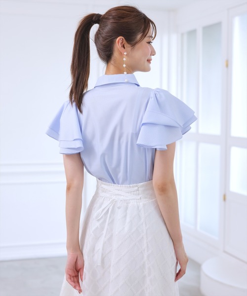 WILLSELECTION（ウィルセレクション）の「フレアスリーブリボンタイブラウス（シャツ/ブラウス・レディース・オフホワイト/ピンク/ブルー系その他・FREE）」の16枚目の写真