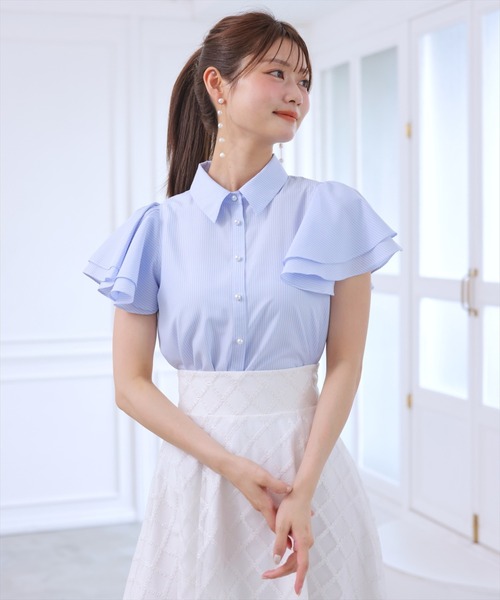 WILLSELECTION（ウィルセレクション）の「フレアスリーブリボンタイブラウス（シャツ/ブラウス・レディース・オフホワイト/ピンク/ブルー系その他・FREE）」の14枚目の写真