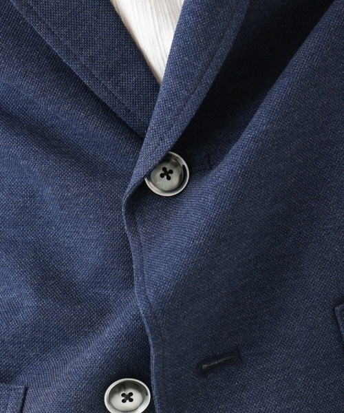 MK MICHEL KLEIN HOMME (エムケーミッシェルクランオム)の「【洗える / コットン100%】マイクロカノコストレッチジャケット(テーラードジャケット・メンズ・ネイビー/チャコールグレー/アイボリー・48/51/46)」の11枚目の写真