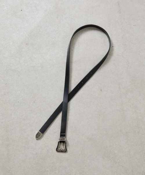 COLONY 2139(コロニートゥーワンスリーナイン)の「ウエスタンバックルスリムベルト(ベルト・メンズ・ブラック・FREE)」の2枚目の写真