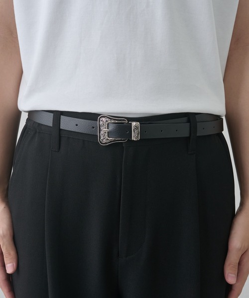 COLONY 2139(コロニートゥーワンスリーナイン)の「ウエスタンバックルスリムベルト(ベルト・メンズ・ブラック・FREE)」の3枚目の写真