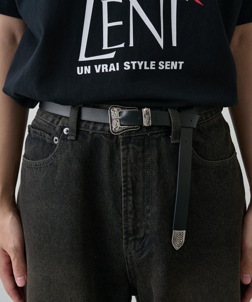 COLONY 2139(コロニートゥーワンスリーナイン)の「ウエスタンバックルスリムベルト(ベルト・メンズ・ブラック・FREE)」の15枚目の写真