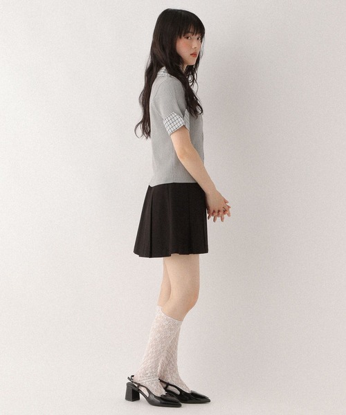 Heather(ヘザー)の「レイヤード半袖ニット 575807(ニット/セーター・レディース・グレー/オフホワイト/ブラック・FREE)」の13枚目の写真