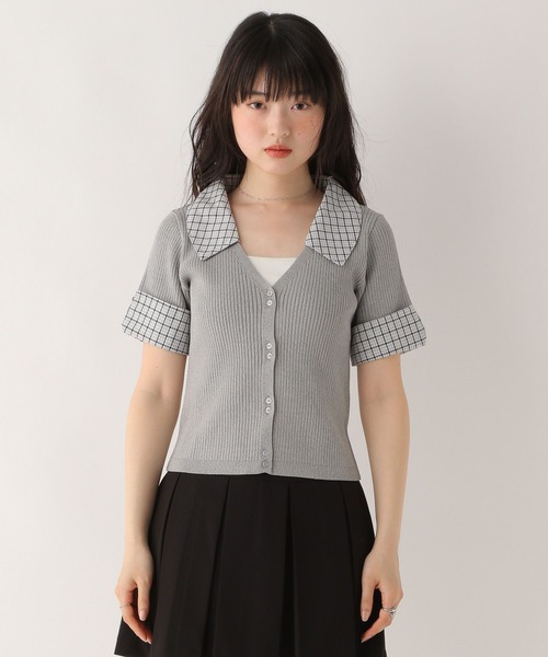 Heather(ヘザー)の「レイヤード半袖ニット 575807(ニット/セーター・レディース・グレー/オフホワイト/ブラック・FREE)」の17枚目の写真