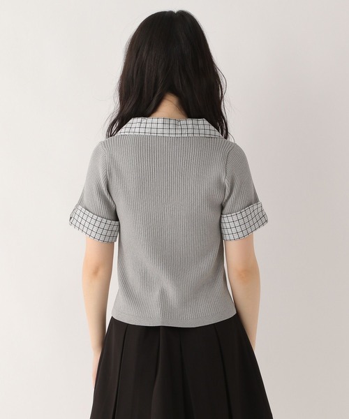 セール】レイヤード半袖ニット 575807（ニット/セーター）｜Heather