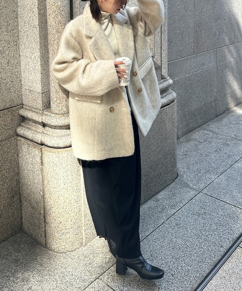 solleim（ソルレム）の「ダブルテーラードシャギージャケットコート