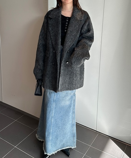 solleim（ソルレム）の「ダブルテーラードシャギージャケットコート