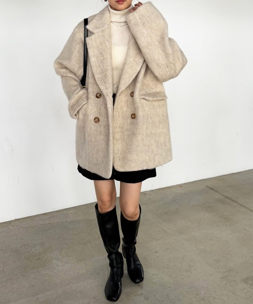 solleim（ソルレム）の「ダブルテーラードシャギージャケットコート