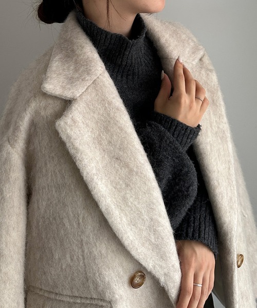 solleim（ソルレム）の「ダブルテーラードシャギージャケットコート