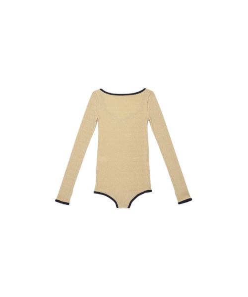 DLESS(ドレス)の「Sweetheartneck bodysuits/ハートネックロングスリーブボディスーツ(Tシャツ/カットソー・レディース・ブラック×ゴールド/ゴールド系その他・X-SMALL)」の17枚目の写真