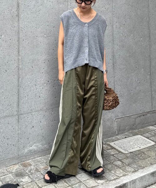 CIAOPANIC TYPY（チャオパニックティピー）の「メランジ編みニットベスト（ベスト・レディース・アイボリー/オレンジ/ブルー/チャコールグレー・ONE SIZE）」の14枚目の写真