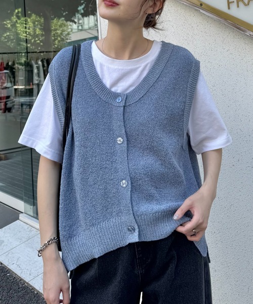 セール】メランジ編みニットベスト（ベスト）｜CIAOPANIC TYPY（チャオ