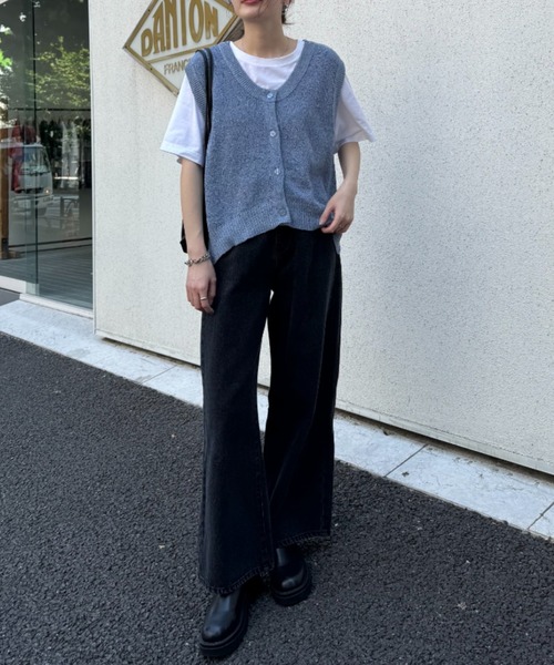 セール】メランジ編みニットベスト（ベスト）｜CIAOPANIC TYPY（チャオ