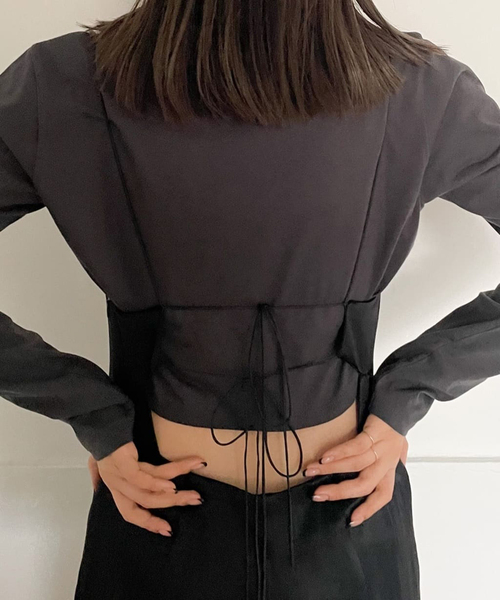 代官山店・WEB限定》Back ribbon open キャミワンピース