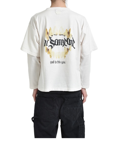 【FORSOMEONE】レイヤード ドッキング ロンT 長袖Tシャツ 48 FORSOMEONE tシャツ OLD LOGO LAYERED LS TEE メンズ : ZOZOTOWN
