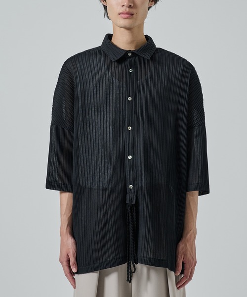 新品タグ付　SHAREEF シャリーフ　長袖シャツ　シャドーストライプ SHAREEF】PLEATS SH（シャツ/ブラウス）｜SHAREEF（シャリーフ）の