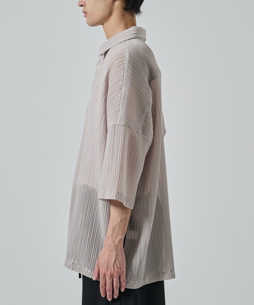 SHAREEF（シャリーフ）の「【SHAREEF】PLEATS SH（シャツ/ブラウス・メンズ・ブラック/ホワイト・1/2）」の19枚目の写真