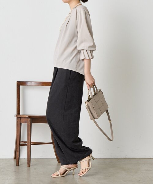 Jena espace merveilleux(ジェナ エスパスメルヴェイユ)の「ピーチスキンカーブパンツ(その他パンツ・レディース・ベージュ/グレー/ブラック・FREE)」の6枚目の写真