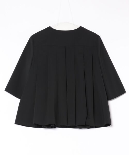 ADORE(アドーア)の「ドライタッチジョーゼットジャケット(ノーカラージャケット・レディース・カーキ/ブラック・38)」の16枚目の写真