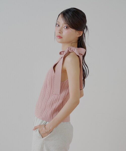 セール】柄編みアメスリニットタンク（ニット/セーター）｜Chico