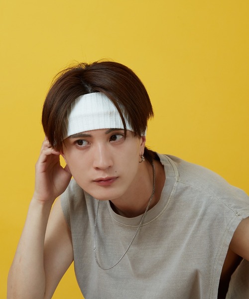 improves（インプローブス）の「リブ編みヘアバンド（ヘアバンド・メンズ・ネイビー/ベージュ/グレー/ブラック/ライトブルー/ホワイト・FREE）」の7枚目の写真
