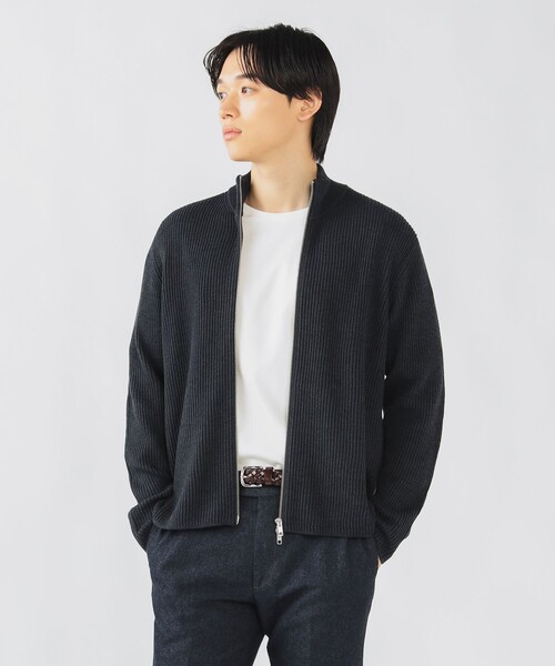 BIO wear ドライバーズニット セール】ビッグシルエット畦編みショート丈ドライバーズニット（ニット