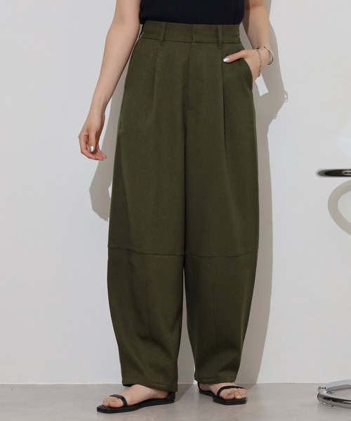 ワンタック切替バルーンパンツ