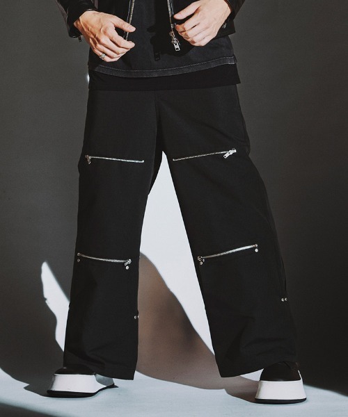 NO ID.(ノーアイディ)の「mp13954-2wayワイドパンツ(その他パンツ・メンズ・グレー/ブラック・2/1)」の1枚目の写真