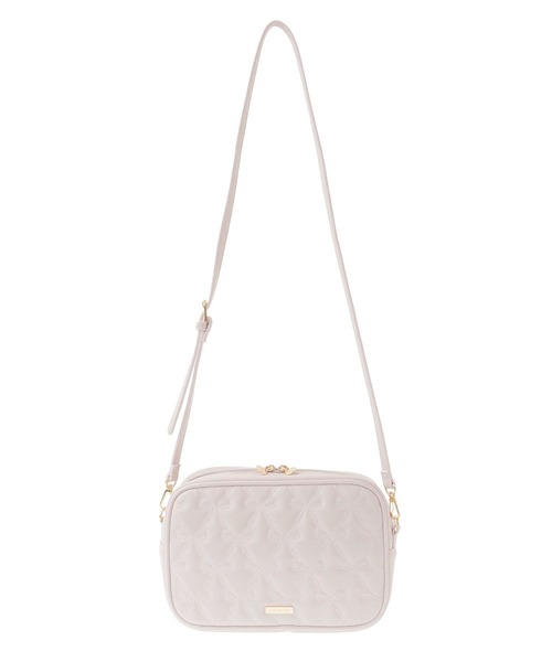 Maison de FLEUR(メゾンドフルール)の「リボンキルティングスクエアポシェット(ショルダーバッグ・レディース・ブラック/ライトピンク・FREE)」の6枚目の写真